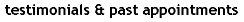 Jon Stone Chartered Surveyor - testimonials and past appointments